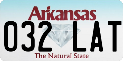 AR license plate 032LAT