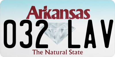 AR license plate 032LAV