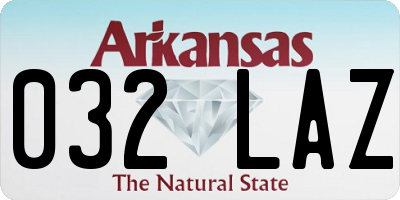 AR license plate 032LAZ
