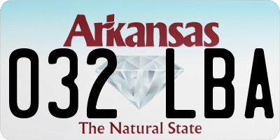 AR license plate 032LBA