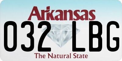 AR license plate 032LBG