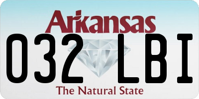 AR license plate 032LBI