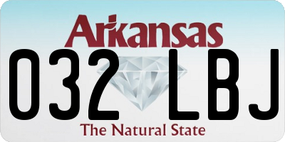 AR license plate 032LBJ