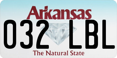 AR license plate 032LBL