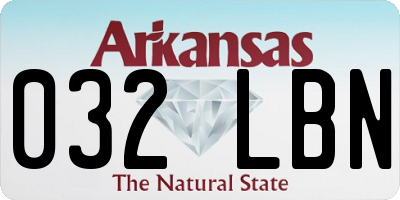 AR license plate 032LBN
