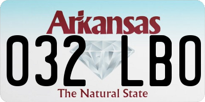 AR license plate 032LBO