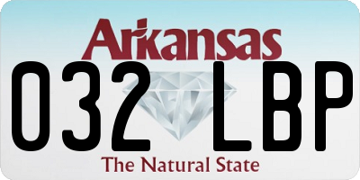 AR license plate 032LBP