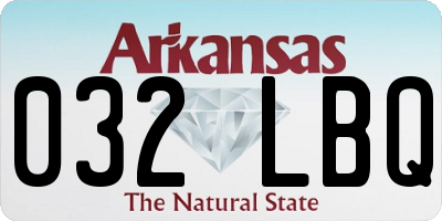 AR license plate 032LBQ