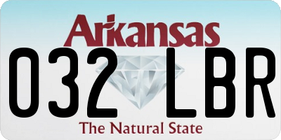 AR license plate 032LBR