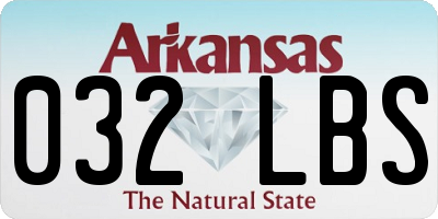 AR license plate 032LBS