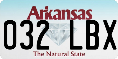 AR license plate 032LBX