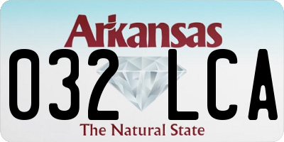 AR license plate 032LCA