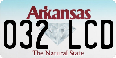 AR license plate 032LCD