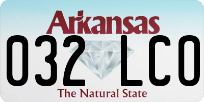 AR license plate 032LCO