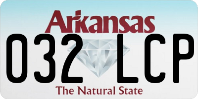 AR license plate 032LCP