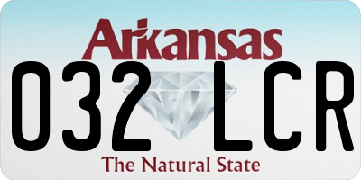AR license plate 032LCR
