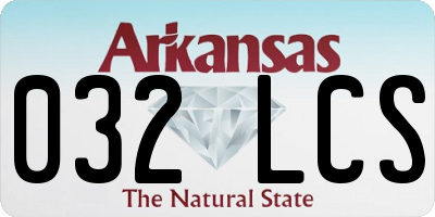 AR license plate 032LCS