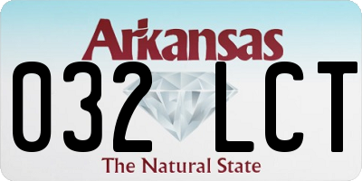 AR license plate 032LCT