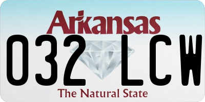 AR license plate 032LCW