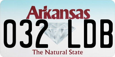 AR license plate 032LDB