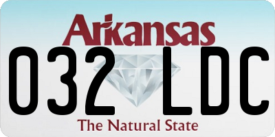 AR license plate 032LDC