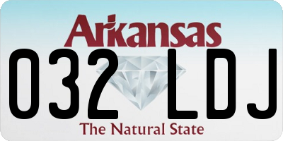 AR license plate 032LDJ