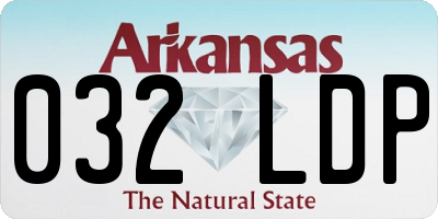 AR license plate 032LDP