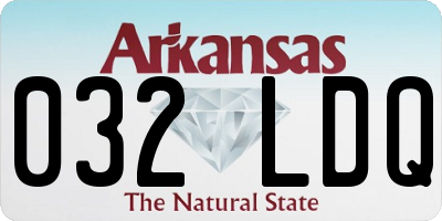 AR license plate 032LDQ