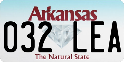 AR license plate 032LEA