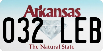 AR license plate 032LEB