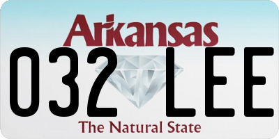 AR license plate 032LEE