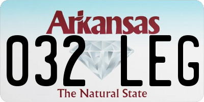 AR license plate 032LEG