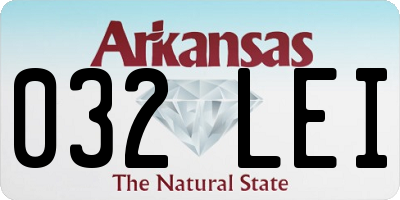 AR license plate 032LEI