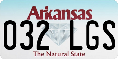 AR license plate 032LGS