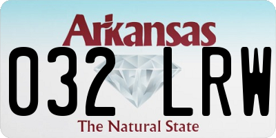AR license plate 032LRW