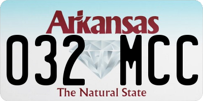 AR license plate 032MCC