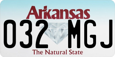 AR license plate 032MGJ