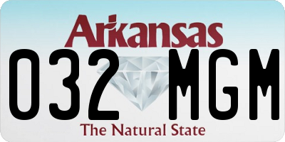 AR license plate 032MGM