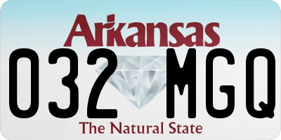 AR license plate 032MGQ
