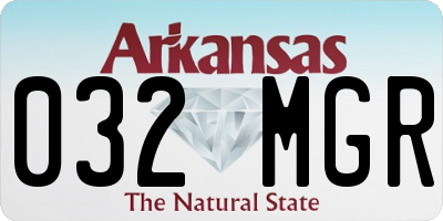 AR license plate 032MGR