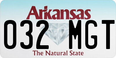 AR license plate 032MGT