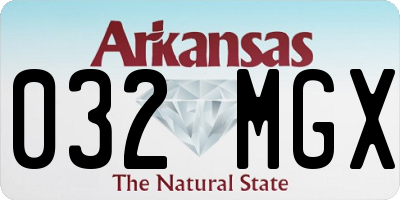 AR license plate 032MGX
