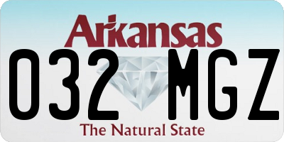 AR license plate 032MGZ