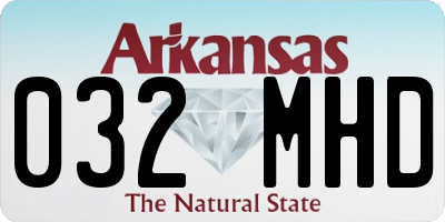 AR license plate 032MHD