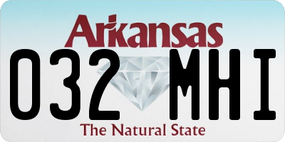 AR license plate 032MHI