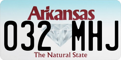 AR license plate 032MHJ