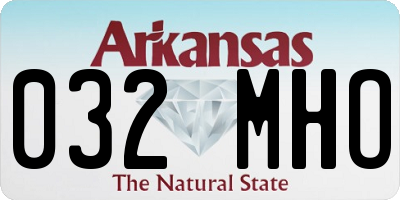 AR license plate 032MHO