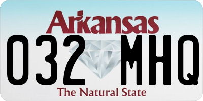 AR license plate 032MHQ