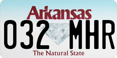 AR license plate 032MHR