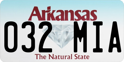 AR license plate 032MIA